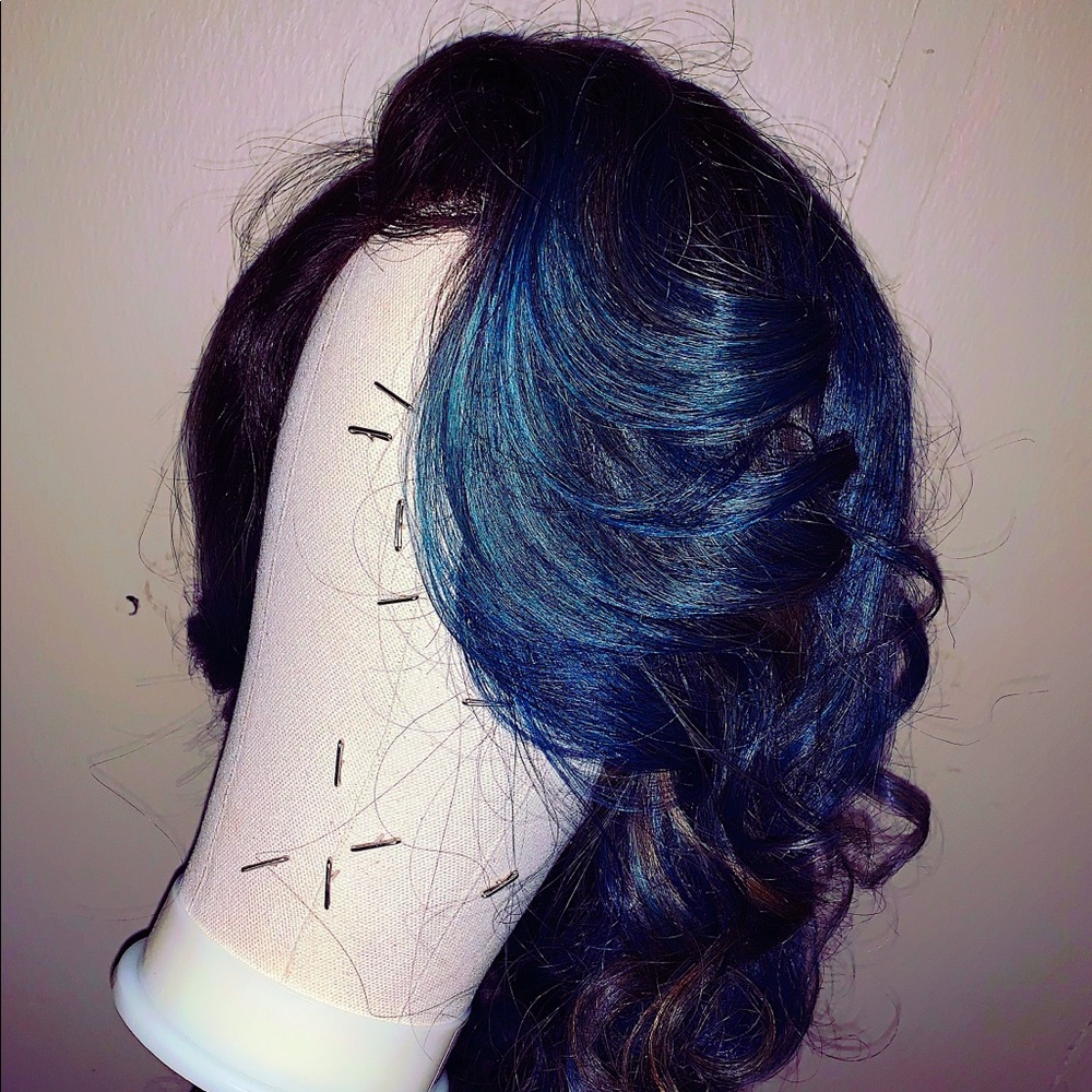 Blue Lace Closure Wig